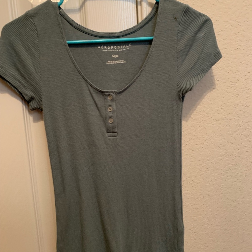 Short Sleeve Button Up Top